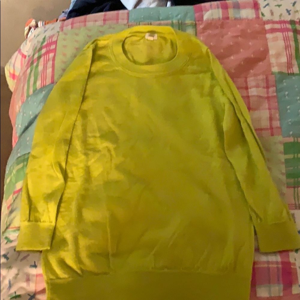 Neon yellow Jcrew sweater